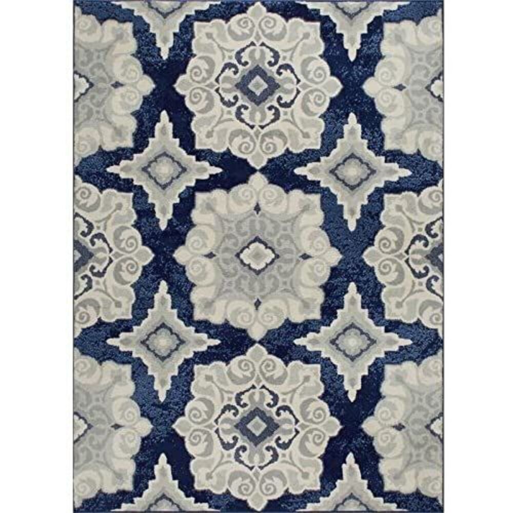 Home Dynamix Area Rug: Tremont Rug: HD5145-300 Navy-Blue: 3'3" x 5'2""Rectangle